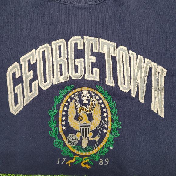 Vintage Georgetown University Crop Sweatshirt Women XL 23x18 - Picture 12 of 12